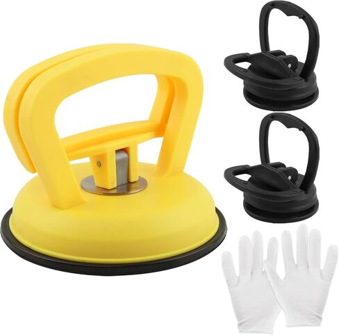 3 Pack Car Dent Puller, ABS Removal Suction Cup Dent Puller with Gloves, Powerful Suction Car Repair Remover Tool for Cars, Glass & Furniture in Saudi Arabia