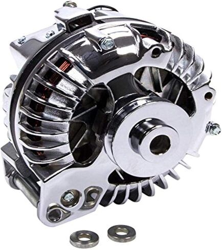 Tuff Stuff 8509RDSP Alternator, 100 amps, 12V, 1-Wire, Single V-Belt Pulley, Aluminum Case, Chrome, Mopar, Each in Kuwait
