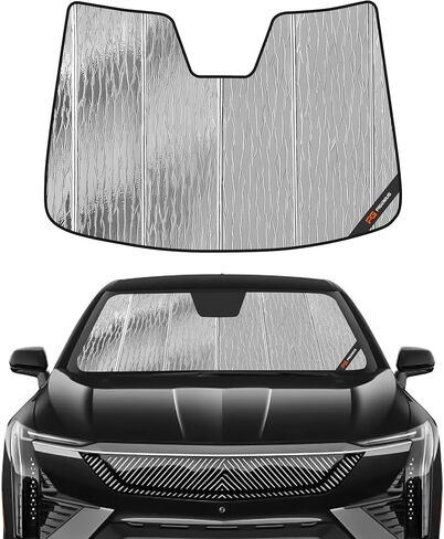 Pigenius Windshield Sun Shade for Cadillac OPTIQ 2025-2026, Reversible Silver/Black in Kuwait