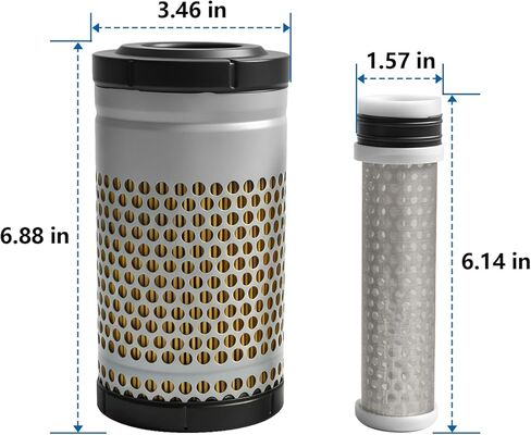 6C060-99410 6C060-99414 Engine Air Filter Inner Filter 32721-58242 Compatible with Kubota tractor B21 B2301 B2410 B2630 B2710 B3200 B3300 B7300 B7400 B7500 B7510 F2260 F3080 ZG227 in Saudi Arabia