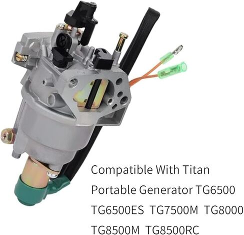 Compatible with 7500 8500 Carburetor for Titan Portable Generator TG6500 TG6500ES TG7500M TG8000 TG8500M TG8500RC TG9000ES HW7500 HW7500E HW7500EL 7500 Watt 420cc Engine in Saudi Arabia