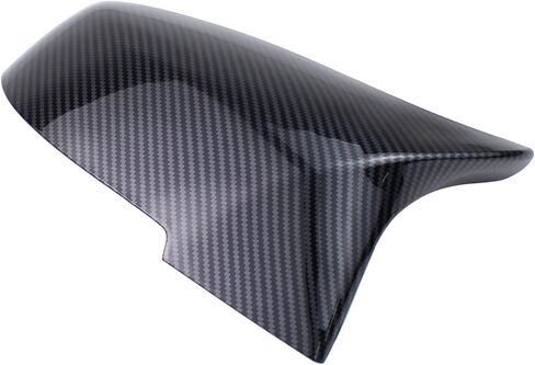 Pair Left and Right Carbon Fiber ABS Side Mirror Cover Caps for BMW 3 Series F20 F22 F23 F30 F31 F32 F33 F36 F87 M2 X1 E84 320i 328i 330i in Kuwait