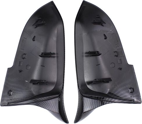 Pair Left and Right Carbon Fiber ABS Side Mirror Cover Caps for BMW 3 Series F20 F22 F23 F30 F31 F32 F33 F36 F87 M2 X1 E84 320i 328i 330i in Kuwait