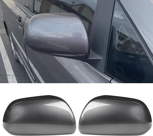 Mirror Cap Cover Compatible with 2012-2020 Toyota Sienna, A Pair Side Door Rearview Mirror Cover Without Turn Signal Light for Sienna 87945-08021-B1，87915-08021-B1 (GRAY) in Kuwait