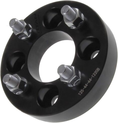 1.25 Inch Golf Cart Wheel Spacer Compatible with EZGO, Club Car, Yamaha Golf Cart - 4x4 Bolt Pattern, 66mm Hub Bore, 1/2x20 Studs, 32mm Thick, Billet Aluminum, Black - Pair in Saudi Arabia