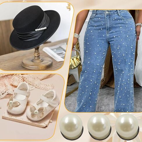 Litoexpe 30 Sets Pearl Buttons No Sew Buttons, Reusable Pearl Brooch Pins Fixed Pins No Tool Removable for Clothes in Kuwait