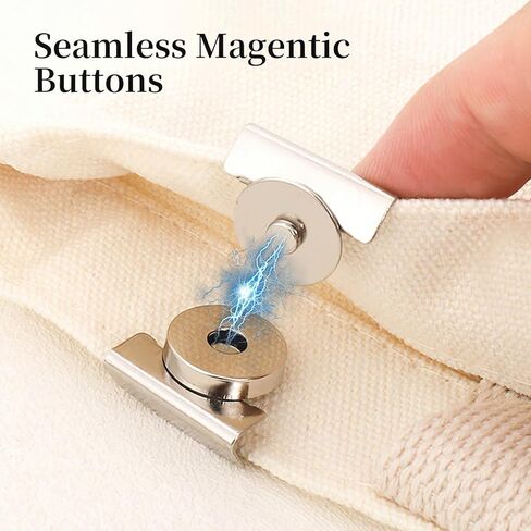 Eikovia 18Sets Magnetic Snaps, No-Sew Closure Magnetic Buttons for Bags Purses Totes Clothes Leather Craft (Dark Gray, Gold, Silver) in Saudi Arabia