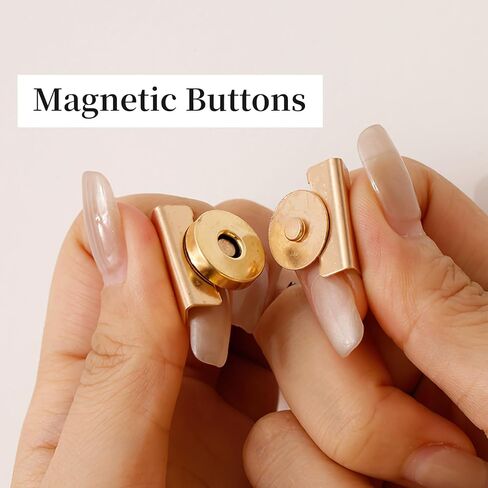 Eikovia 18Sets Magnetic Snaps, No-Sew Closure Magnetic Buttons for Bags Purses Totes Clothes Leather Craft (Dark Gray, Gold, Silver) in Saudi Arabia
