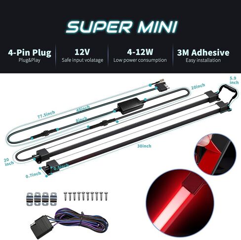 60 Inch LED Tailgate Light Bar, PC Uniform Glow Strip with Sequential Amber Turn Signal, Brake Reverse Running Lights, Fits F-150/F-250/F-350 Ram 1500/2500/3500, 2005-2021 Silverado/Sierra in Saudi Arabia
