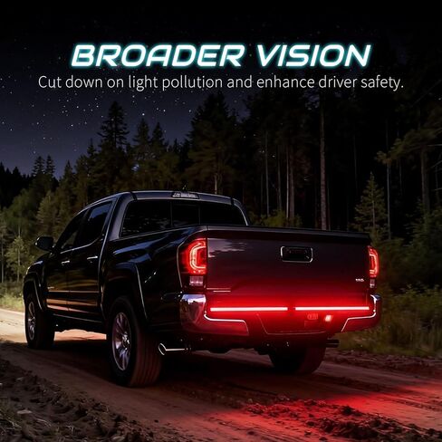 60 Inch LED Tailgate Light Bar, PC Uniform Glow Strip with Sequential Amber Turn Signal, Brake Reverse Running Lights, Fits F-150/F-250/F-350 Ram 1500/2500/3500, 2005-2021 Silverado/Sierra in Saudi Arabia
