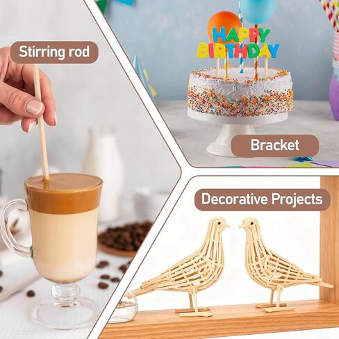 SHENLIU 600 Pcs Balsa Wood Sticks 1/8 x 1/8 x 12 Inch, Unfinished Balsa Wood Strips Hardwood Square Dowels Wooden dowels for Crafts DIY Supplies Projects Models Making Supplies in Saudi Arabia