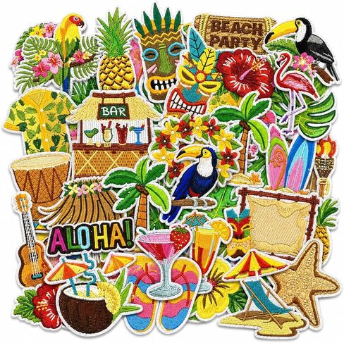 30PCS Sea Animal Iron On Patches Cute Ocean Coastal Shark Starfish Dolphin Turtle Coral Sealife Embroidered Appliques for Kids Jackets Backpacks Jeans Trucker Hat Dress DIY Crafts Decoration in Saudi Arabia