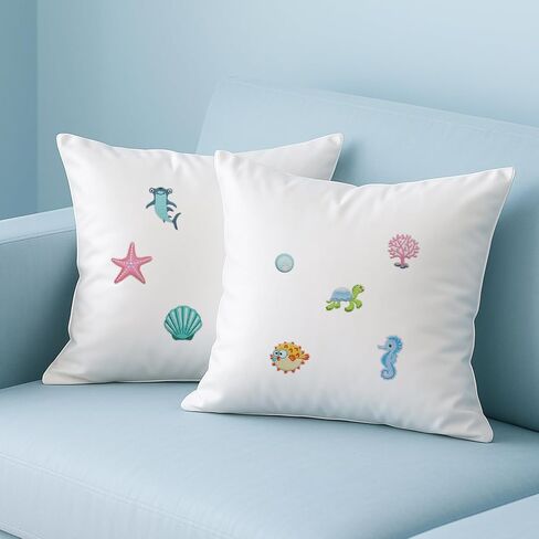 30PCS Sea Animal Iron On Patches Cute Ocean Coastal Shark Starfish Dolphin Turtle Coral Sealife Embroidered Appliques for Kids Jackets Backpacks Jeans Trucker Hat Dress DIY Crafts Decoration in Saudi Arabia