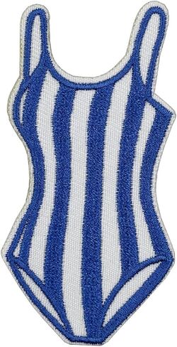 3'' One-piece Swimsuit Summer Beach Icons Nautical Embroidered Iron on Patch in Kuwait