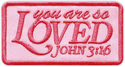 You are So Loved Embroidered Patch Christian Bible Verse Fabric Embroidery Patches Religious Jesus God Faith Scripture Iron On Sew On Patches for Clothes Jeans Hats Gifts for Adults Kids 3x1.6 Inches in Kuwait