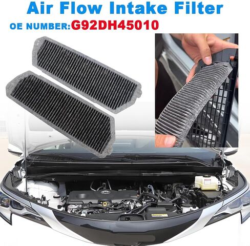HV Battery Filter Replace G92DH45010 Air Flow Intake Filter for Toyota Sienna LE Limited XLE XSE 2.5L 2021-2023 (2Pcs black) in Kuwait