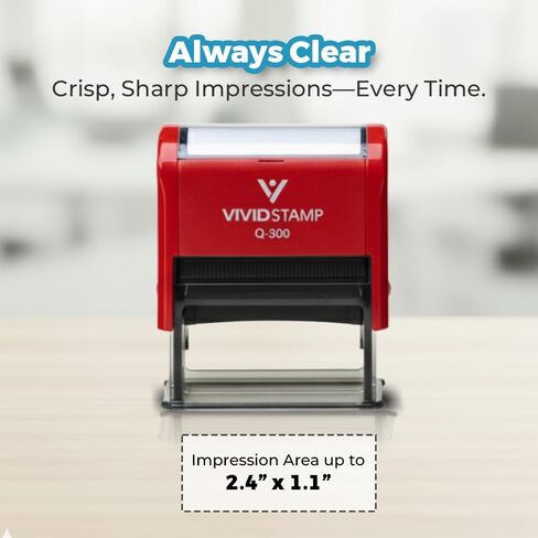 تم استلامه مع ختم مطاطي للمكتب ذاتي التحبير (أحمر) - متوسط in Kuwait