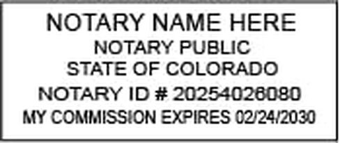 Colorado Notary Stamp | Hubco 4913 Self-Inking Stamp (Blue) in Kuwait