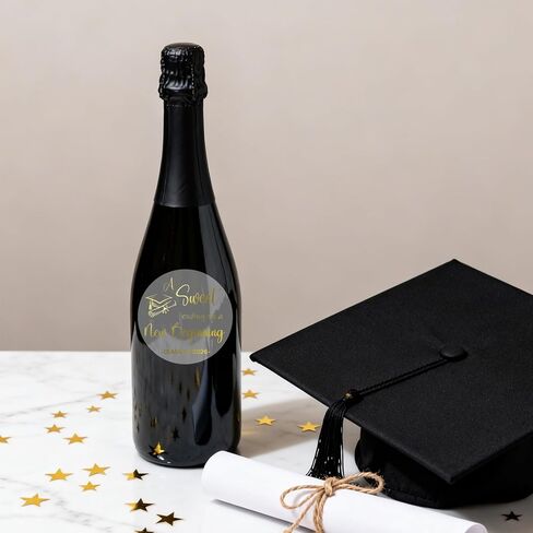120Pcs Graduation Stickers Class of 2026, 1.6" Gold Foil Sweet Ending to New Beginning Graduation Stickers, Transparent Graduation Envelope Seals for Congrats Grad Label Grad Party Favors in Saudi Arabia