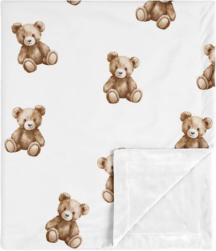 Sweet Jojo Designs Dog Boy Girl Unisex/Gender Neutral Soft Baby Blanket Receiving Security Stroller Swaddle Toddler Newborn Infant Kid Travel Warm Minky Grey Taupe Blue Modern Puppy Pet Watercolor Paw in Kuwait