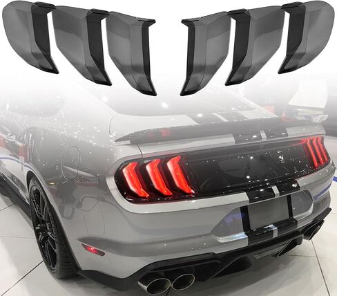 High Transparency Smoked Black Tail Light Covers 6PCS - ABS & PC Resin Tail Light Protector Guard Trim Compatible with Ford Mustang GT Shelby GT350 GT500 EcoBoost Bullitt 2018-2023 in Saudi Arabia