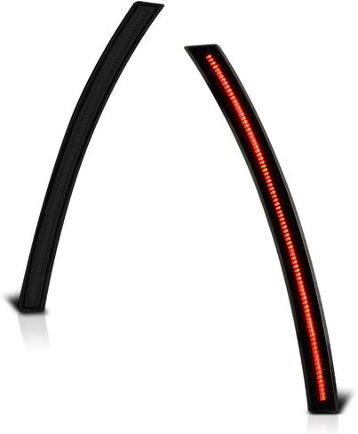 VIPMOTOZ Red LED Strip Side Marker Light Rear Fender Parking Lamp Replacement For 2014-2019 Chevy Corvette C7, Black Housing, Smoked Lens, Driver & Passenger Side 2-Piece Set in Kuwait