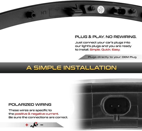 VIPMOTOZ Red LED Strip Side Marker Light Rear Fender Parking Lamp Replacement For 2014-2019 Chevy Corvette C7, Black Housing, Smoked Lens, Driver & Passenger Side 2-Piece Set in Kuwait