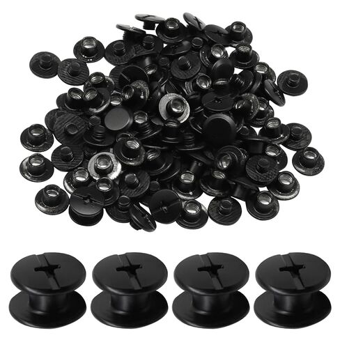 50 Sets M5 x 4mm Binding Screws with Phillips Head, Metal Chicago Screws, Button Rivets Kit for Leather Craft, Bookbinding, Photo Albums, DIY Projects（Black） in Kuwait