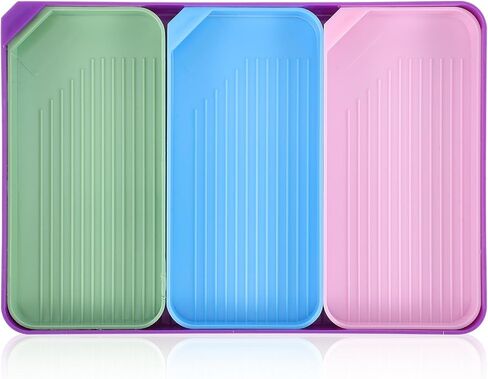 SULIKJHUI 4 Pcs Diamond Art Tray, Rhinestone Sorting Tray Organizer with Multi-Color Sections, Storage Containers for DIY Crafts, Beading & Jewelry Making Accessories in Saudi Arabia