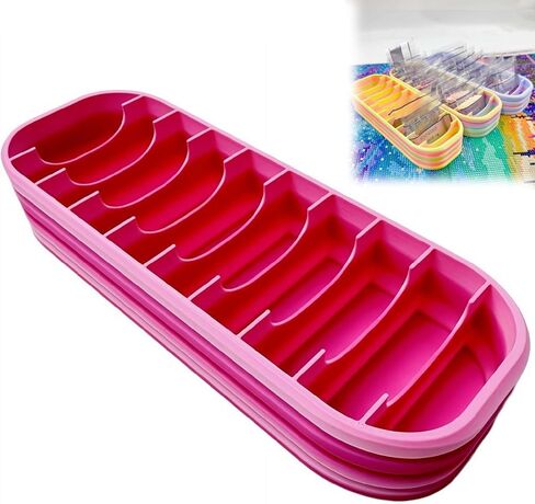 Storage Case with 10 Compartments,8.07" Portable Painting Tray Organizer for Diamond Drills & Tools,Multi-Compartment Holder for Craft Beads,Ideal Art Accessory Case for Craft Enthusiasts (Style A) in Kuwait