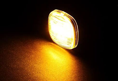 HYPERSPEED Front Side Marker Lights Turn Signal Lamp Assembly 2PCS Compatible with Audi A4 A3 A8 Fit for Seat Ibiza, Automotive Replacement Parts, Car Exterior Accessories (Clear Lens Amber LED) in Saudi Arabia