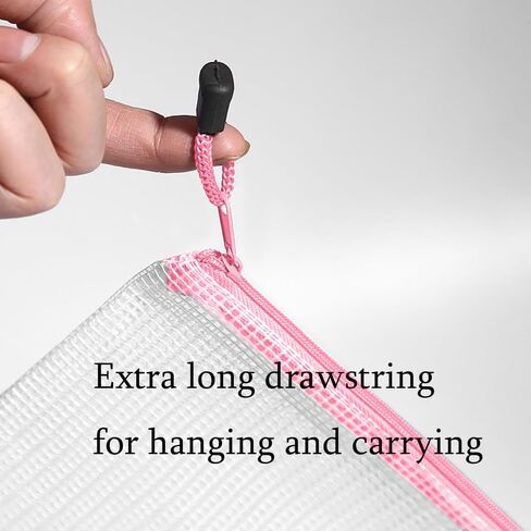 Mesh Zipper Pouch Bag,A3 Zipper Bag for Organizing Storage, Waterproof Zipper Pouch, Bigger Size, File Bag for School and Office Supplies (Black) in Saudi Arabia