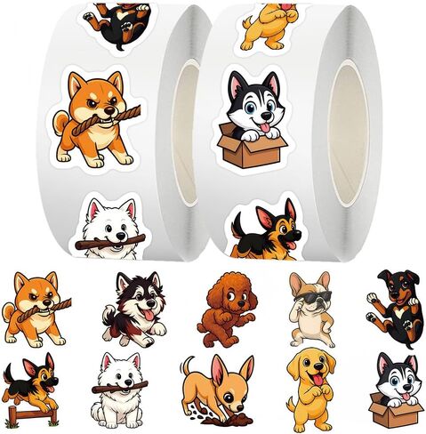 500PCS Poop Stickers Roll,10 Styles Cute Cartoon Funny Self-Adhesive Envelope Seals Stickers for Bottles, Laptops,journals,Luggage, Snowboards, Guitars, Scrapbooks, Phones, in Kuwait
