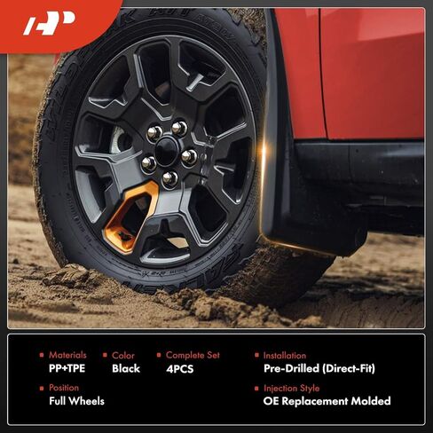 A-Premium Mud Flaps Compatible with Hyundai Kona 2018-2023 SUV, No Drilling Required Mud Guards with Hardware Accessories, Set of 4 Front and Rear in Kuwait
