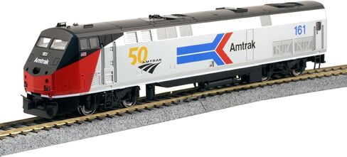 منتجات القطار النموذجي Kato USA HO GE P42 Amtrak المرحلة الأولى #161 مع شعار الذكرى الخمسين (37-6114) in Kuwait