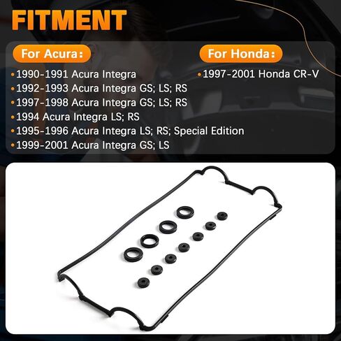 VS50362R Valve Cover Gasket Set Fit for 1997-2001 Honda CR-V GS LS RS Special Edition for 1990-2001 Acura Integra Replace B20B4 B20Z2 in Saudi Arabia