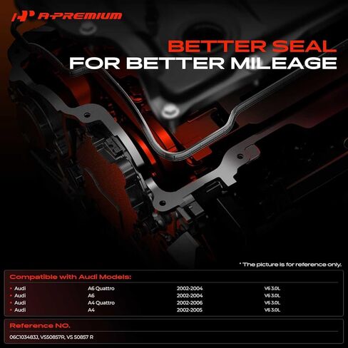 A-Premium Engine Valve Cover Gasket Set Compatible with Audi A4 2002-2005, A6 2002-2004, A4 Quattro 2002-2006, A6 Quattro 2002-2004, 3.0L in Kuwait