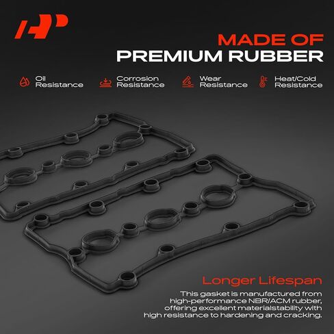 A-Premium Engine Valve Cover Gasket Set Compatible with Audi A4 2002-2005, A6 2002-2004, A4 Quattro 2002-2006, A6 Quattro 2002-2004, 3.0L in Kuwait