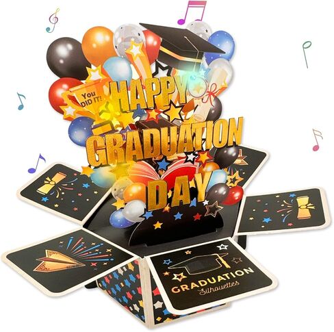 2026 Graduation Cards - 3D Pop Up Graduation Card with Lights and Music, Class of 2026 Congrats Grad Card for College, High School, Congratulation Graduate Gifts for Son Daughter in Saudi Arabia