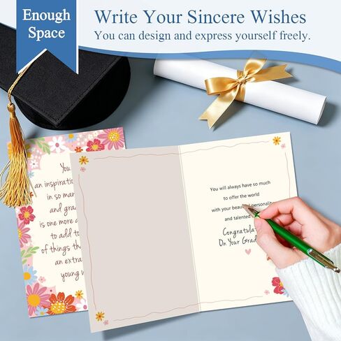 Graduation Congratulations Card for Her, College High School Graduation Card for Young Women Girls, Inspiration Grad Congrats Cards in Saudi Arabia