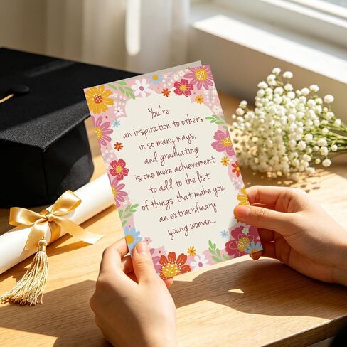 Graduation Congratulations Card for Her, College High School Graduation Card for Young Women Girls, Inspiration Grad Congrats Cards in Saudi Arabia