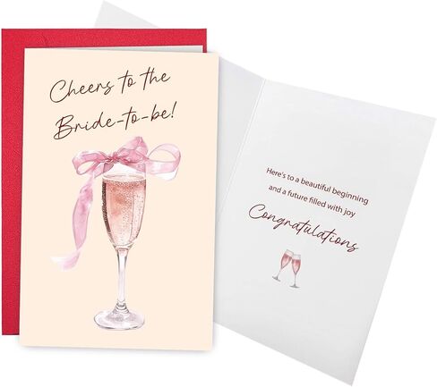 Ogeby Bridal Shower Card for Bride To Be, Funny Engagement Card for Her, Wedding Congratulations Cards Gift, Cheer To The Bride-to-be in Saudi Arabia