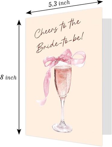 Ogeby Bridal Shower Card for Bride To Be, Funny Engagement Card for Her, Wedding Congratulations Cards Gift, Cheer To The Bride-to-be in Saudi Arabia