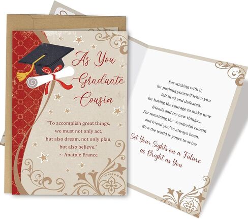 Graduation Congratulations Card for Her, College High School Graduation Card for Young Women Girls, Inspiration Grad Congrats Cards in Saudi Arabia
