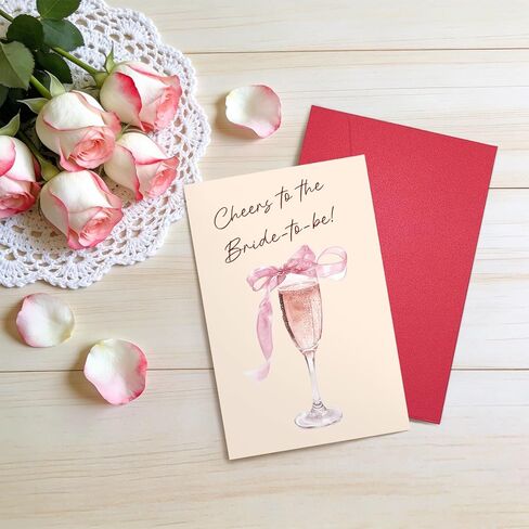Ogeby Bridal Shower Card for Bride To Be, Funny Engagement Card for Her, Wedding Congratulations Cards Gift, Cheer To The Bride-to-be in Saudi Arabia