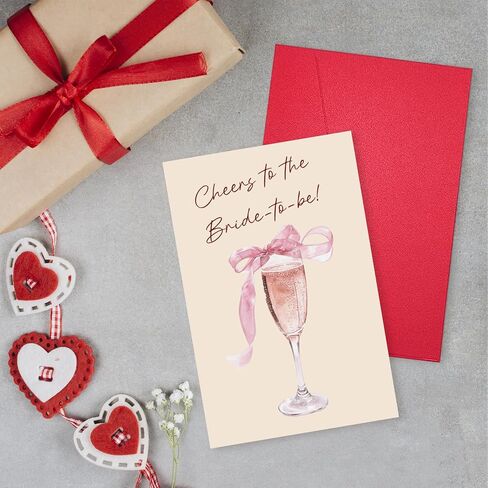 Ogeby Bridal Shower Card for Bride To Be, Funny Engagement Card for Her, Wedding Congratulations Cards Gift, Cheer To The Bride-to-be in Saudi Arabia