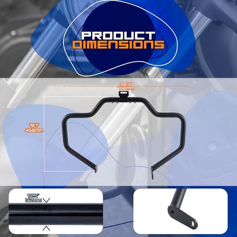 Mustache Crash Bar Engine Guard Highway Bar Compatible with Honda 750 VT750 VT750C VT400 Shadow Aero Phantom Spirit (Black) in Saudi Arabia