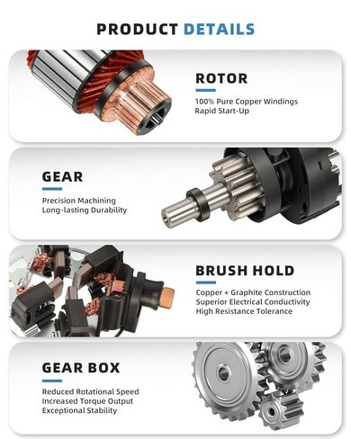 ZSZ NEW 17598N Starter Motor Compatible with Mazda 3 2010-2013,Mazda 6 2011-2013,Mazda CX-7 2011-2012, Mazda 5 2012-2013,12V 1.4KW Replaces#41048362 L53818400B in Saudi Arabia