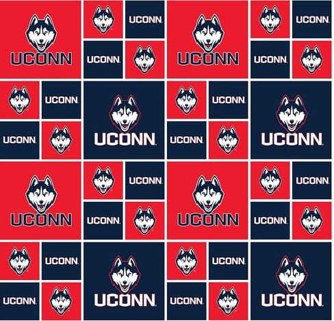 University of Connecticut UConn Huskies Fabric – Officially Licensed University of Connecticut Cotton Quilting Fabric by Sykel Enterprises, Precut Yardage for Sewing & Crafts Tone on Tone in Kuwait