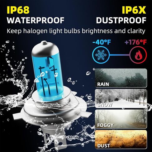 Headlight Bulbs Fit for 1995-2004 Honda Odyssey,9003 High Low Beam Light Bulbs,Halogen Headlights,300% Brightness,Plug and Play,6000K White,2 Pcs in Saudi Arabia